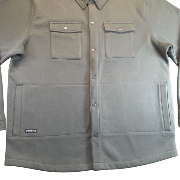 Dri Duck Jacket Men's Size 2XL Green Front Pockets Button Up Snap Heavy Jacket‎ - Picture 3 of 16